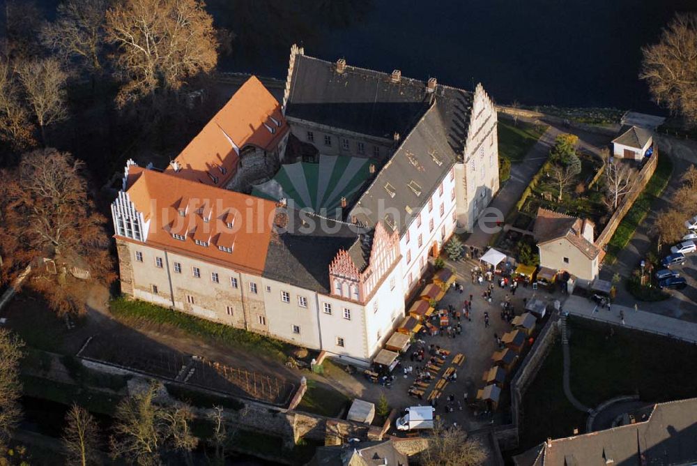 Luftaufnahme Trebsen - Blick auf das Schloss in Trebsen