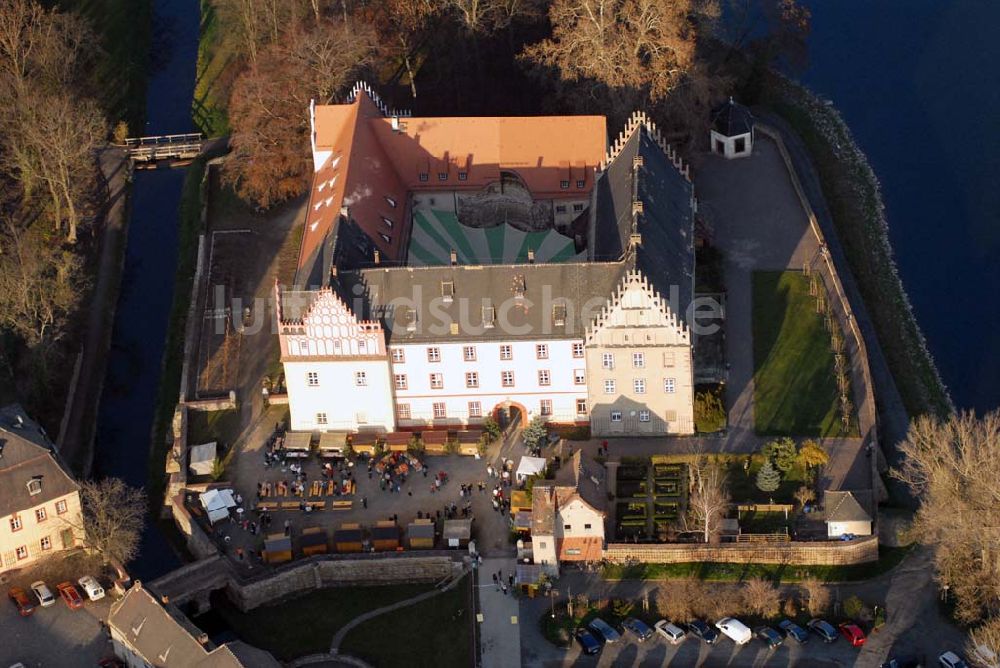 Luftaufnahme Trebsen - Blick auf das Schloss in Trebsen