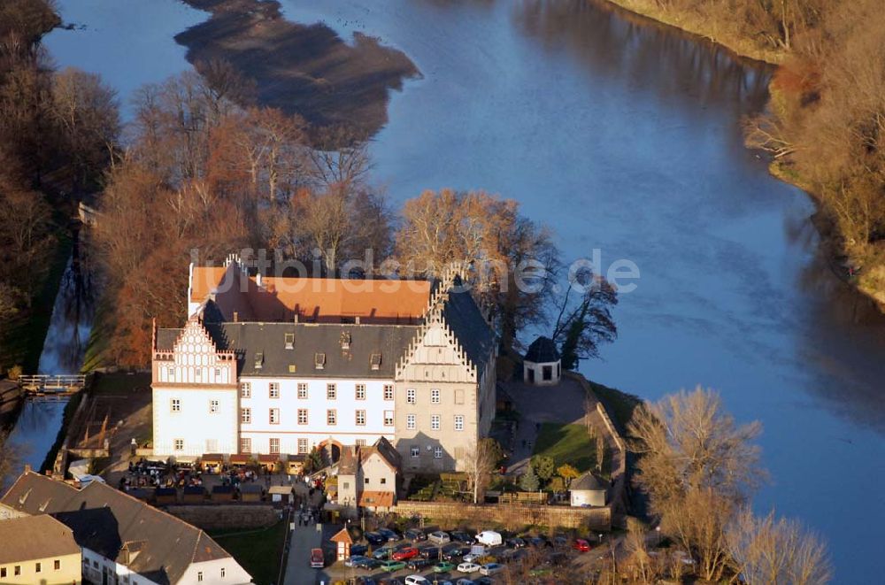 Luftbild Trebsen - Blick auf das Schloss in Trebsen