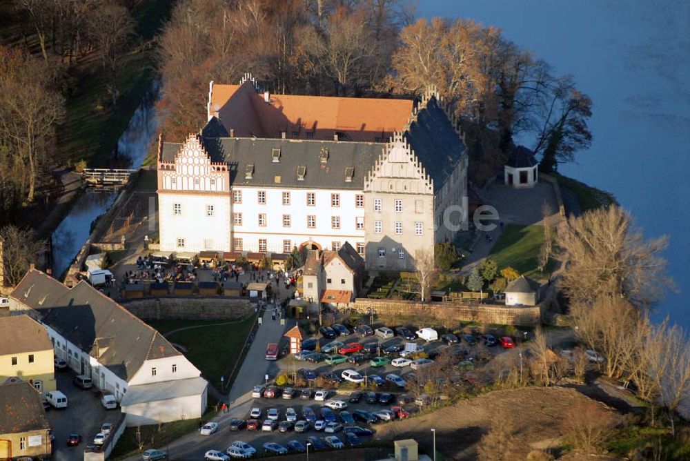 Luftaufnahme Trebsen - Blick auf das Schloss in Trebsen