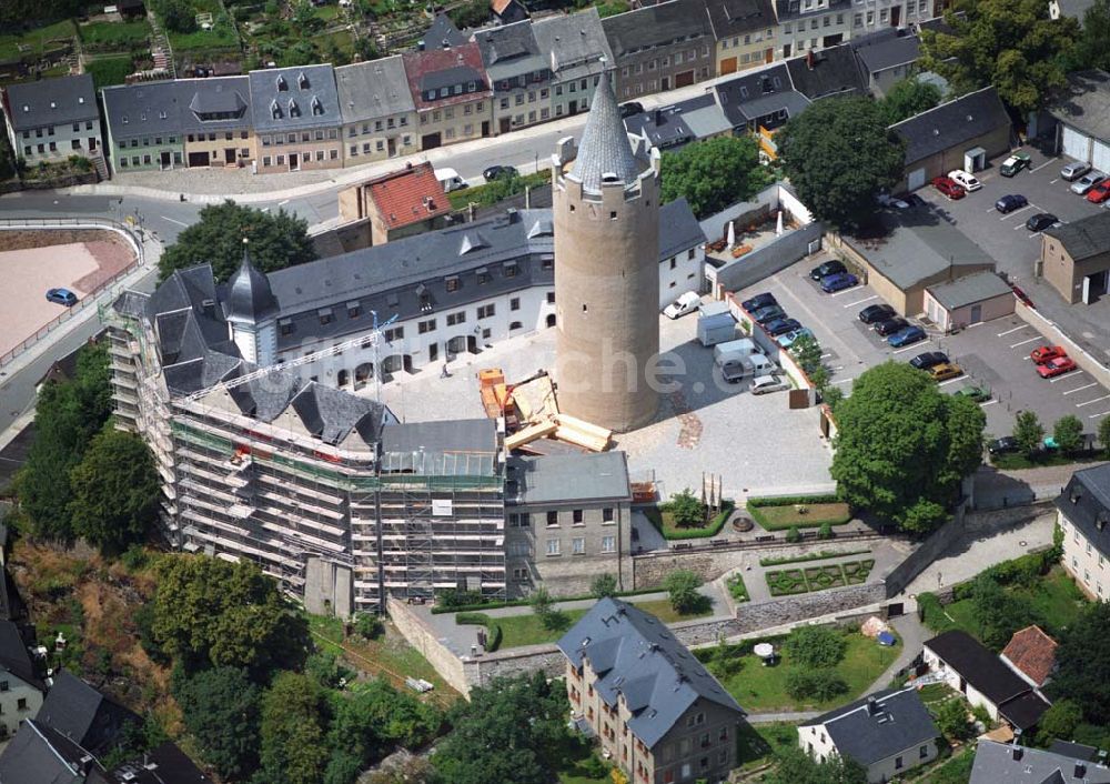 Luftbild Zschopau - Blick auf das Schloss Wildeck in Zschopau