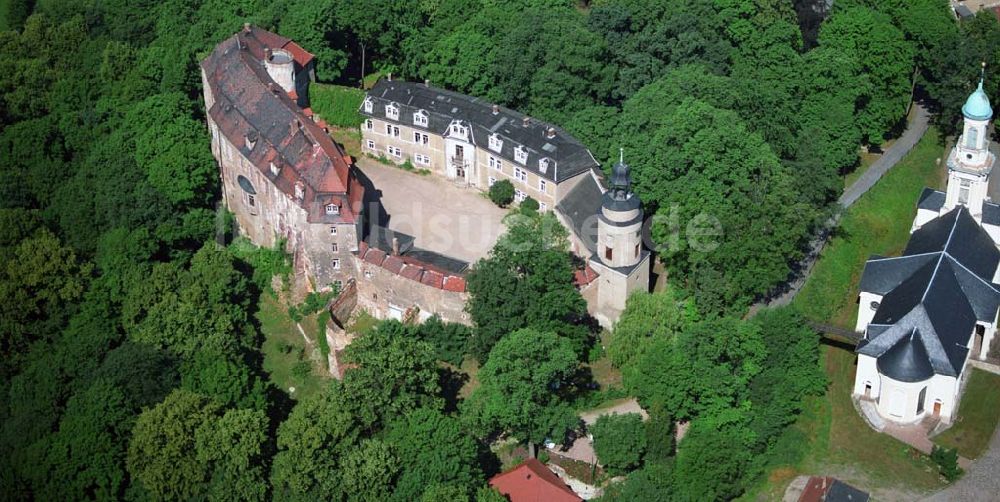 Luftbild Limbach-Oberfrohna - Blick auf das Schloss Wolkenburg in der Stadt Limbach-Oberfrohna in Sachsen