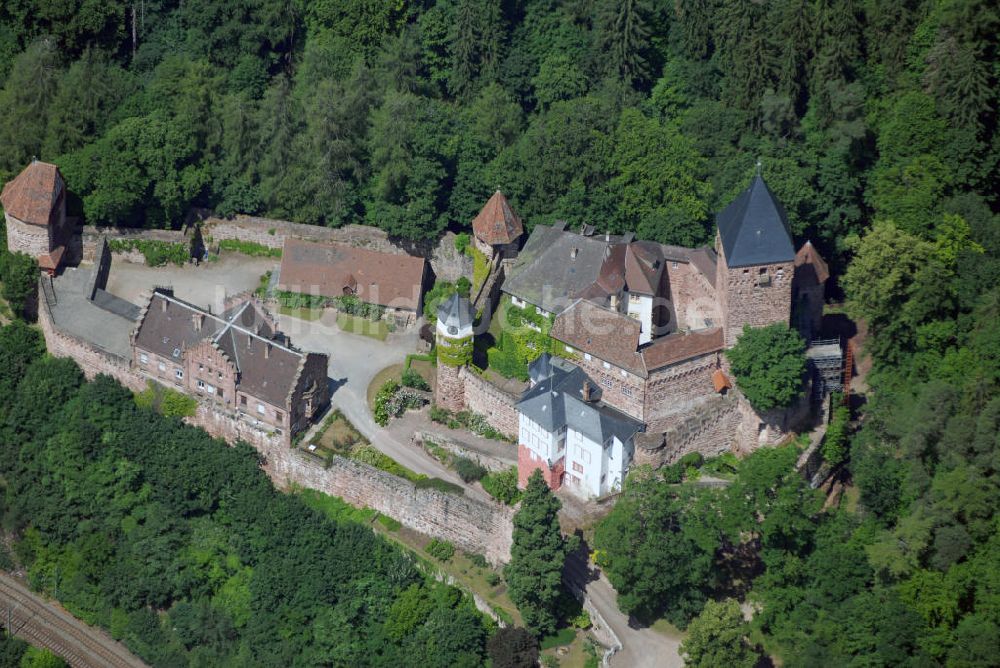 Luftaufnahme Zwingenberg / Baden - Blick auf das Schloss Zwingenberg