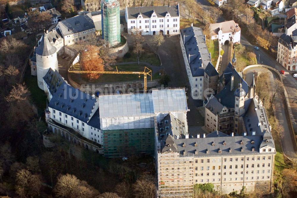 Altenburg von oben - Blick auf den Schlosskomplex in Altenburg