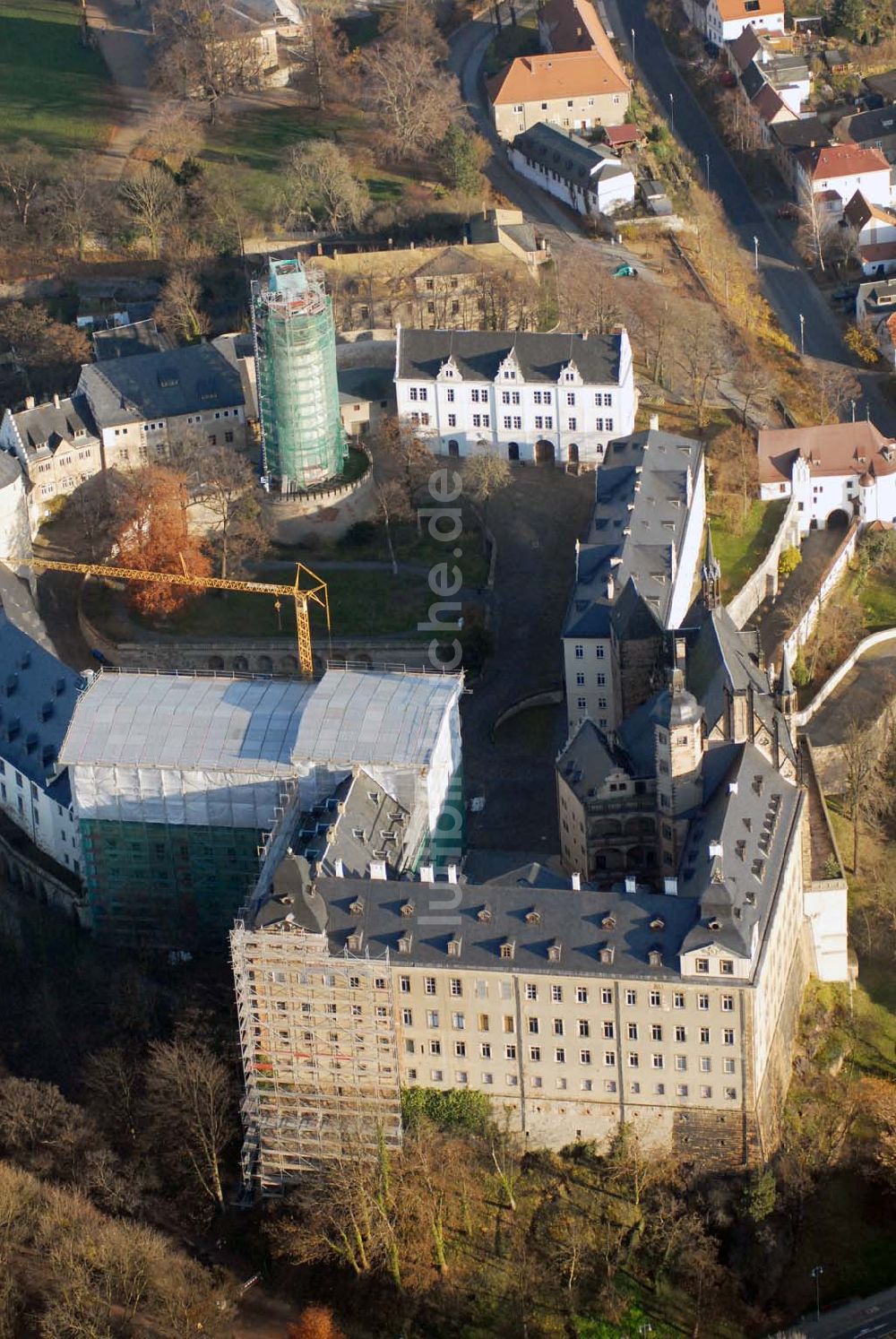 Altenburg aus der Vogelperspektive: Blick auf den Schlosskomplex in Altenburg