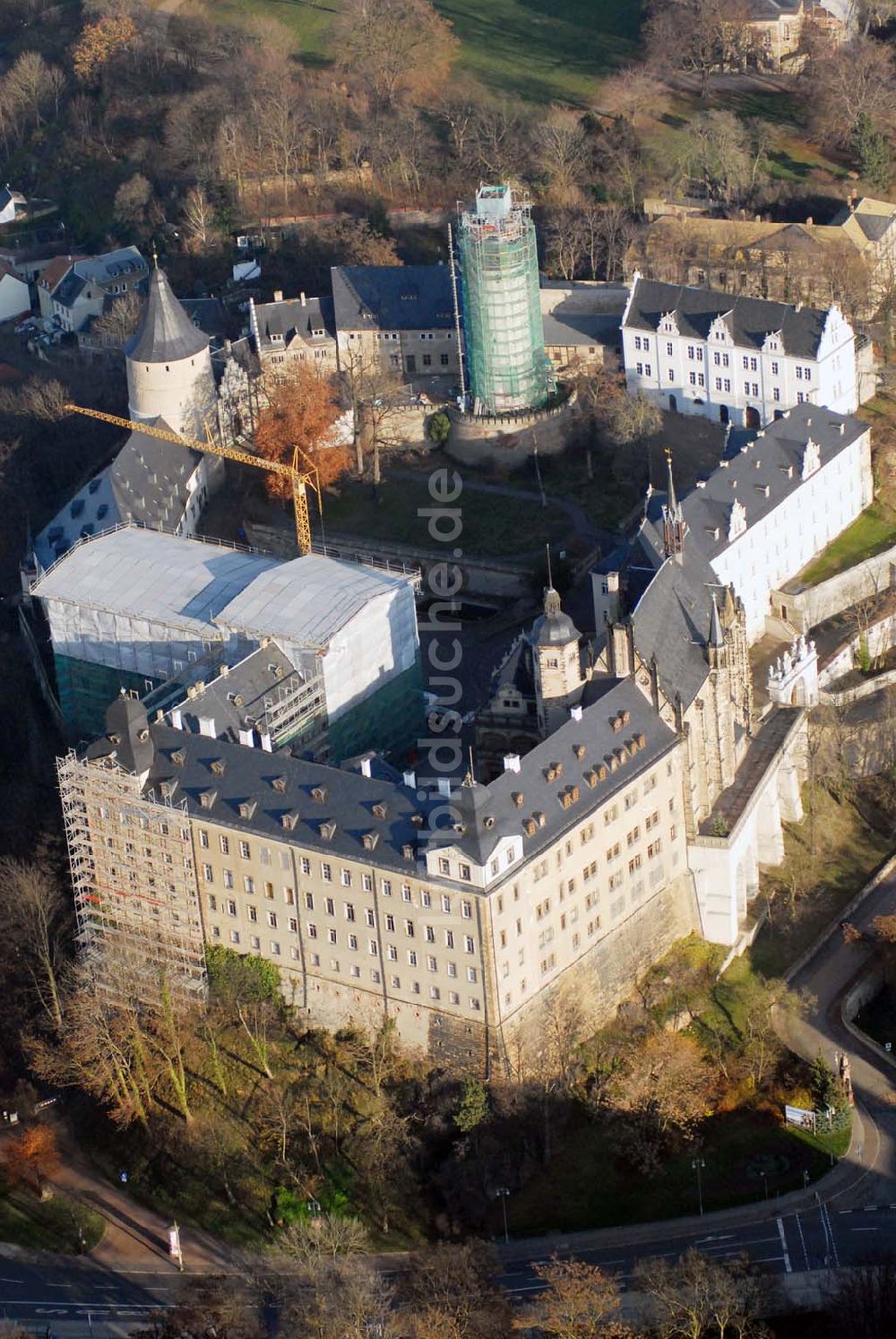 Luftaufnahme Altenburg - Blick auf den Schlosskomplex in Altenburg