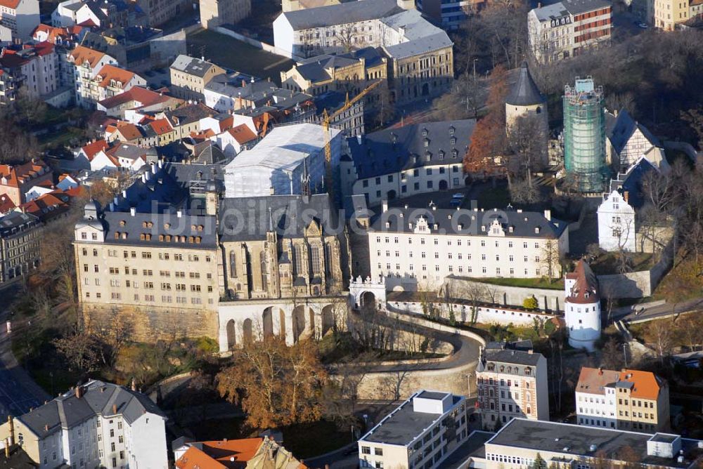 Altenburg von oben - Blick auf den Schlosskomplex in Altenburg