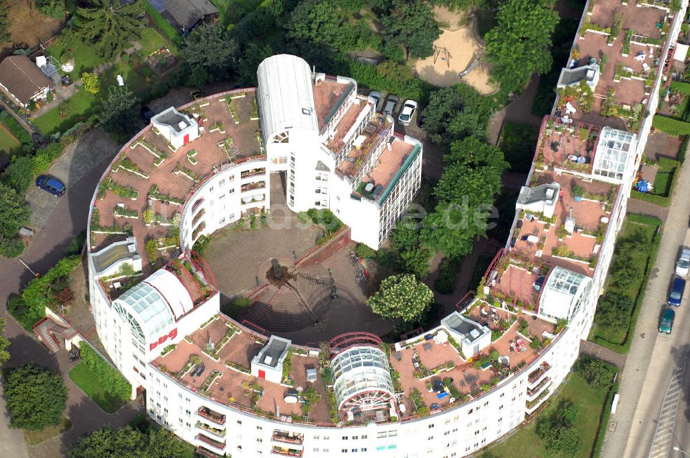 Luftbild Berlin - Blick auf die Schnecke in Berlin-Neukölln