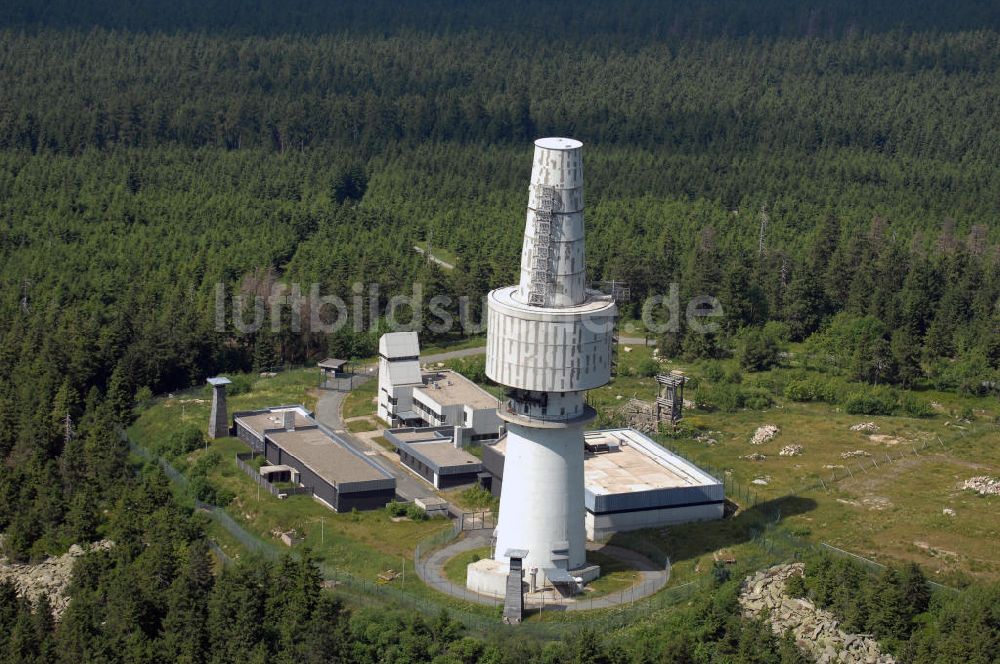 Luftbild Schneeberg - Blick auf den Schneeberg und den Fernmeldeturm