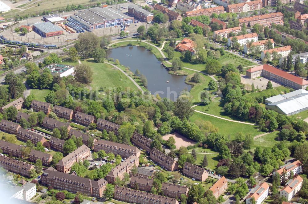 Rostock aus der Vogelperspektive: Blick auf den Schwanenteich Rostock