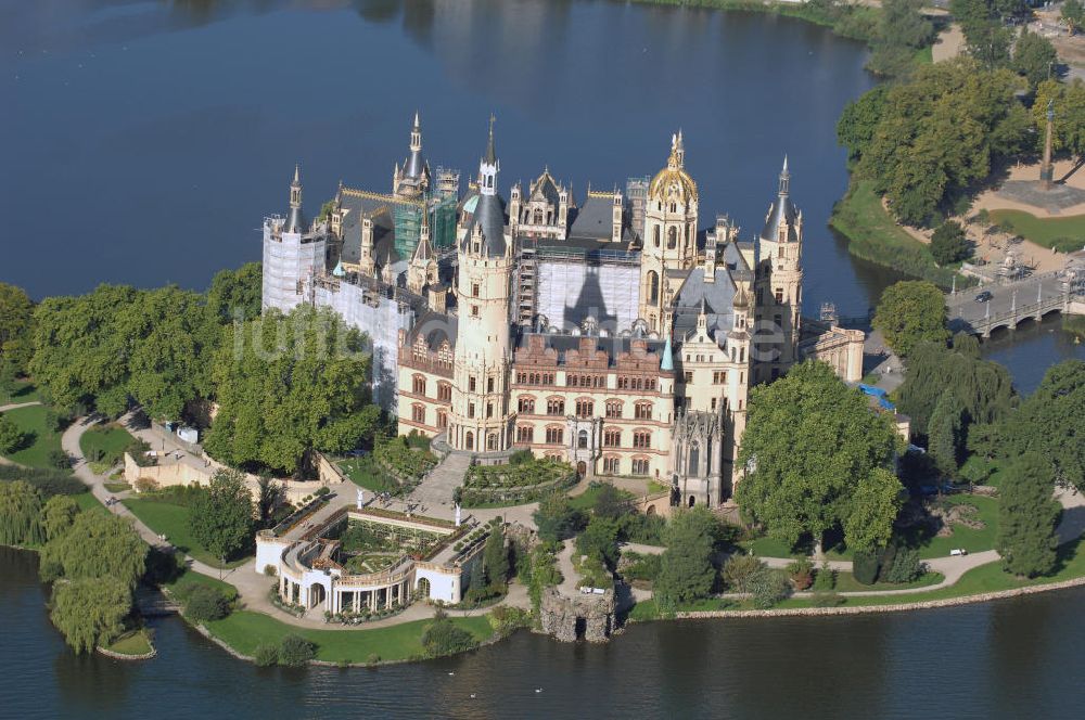 SCHWERIN von oben - Blick auf das Schweriner Schloss