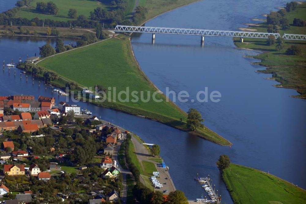 Luftaufnahme Wittenberge - Blick auf den südlichen Stadtrand von Wittenberge an der Elbe