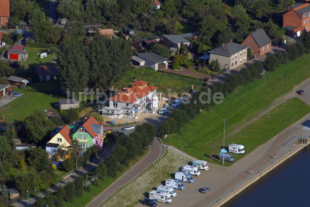 Wittenberge von oben - Blick auf den südlichen Stadtrand von Wittenberge an der Elbe