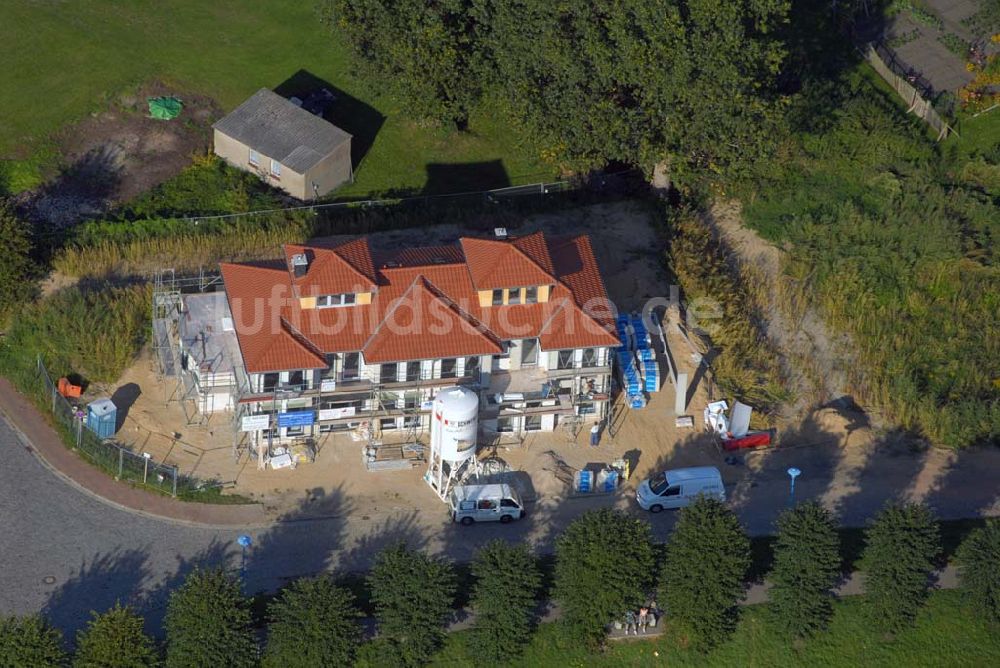 Wittenberge aus der Vogelperspektive: Blick auf den südlichen Stadtrand von Wittenberge an der Elbe