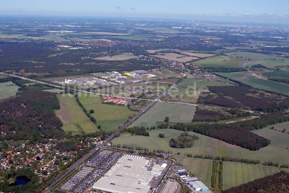 Luftbild Rangsdorf - Blick auf das Südring-Center Rangsdorf