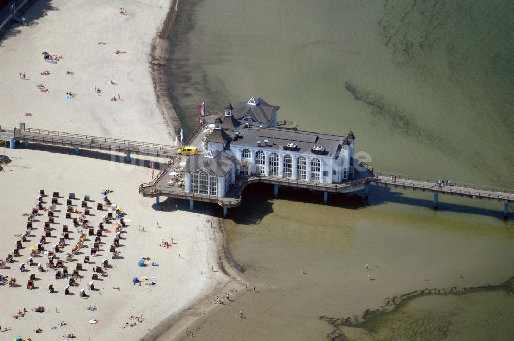 Ostseebad Sellin von oben - Blick auf die Seebrücke Sellin auf Rügen