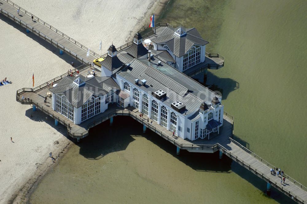 Ostseebad Sellin von oben - Blick auf die Seebrücke Sellin auf Rügen