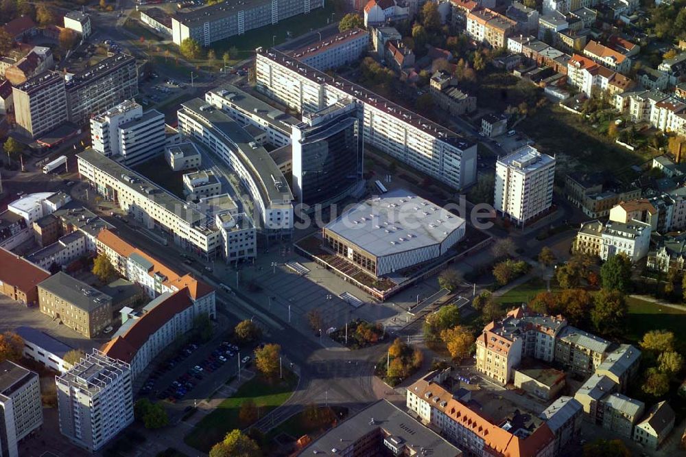 Luftaufnahme Cottbus - Blick auf Shopping-Center und Stadthalle Cottbus