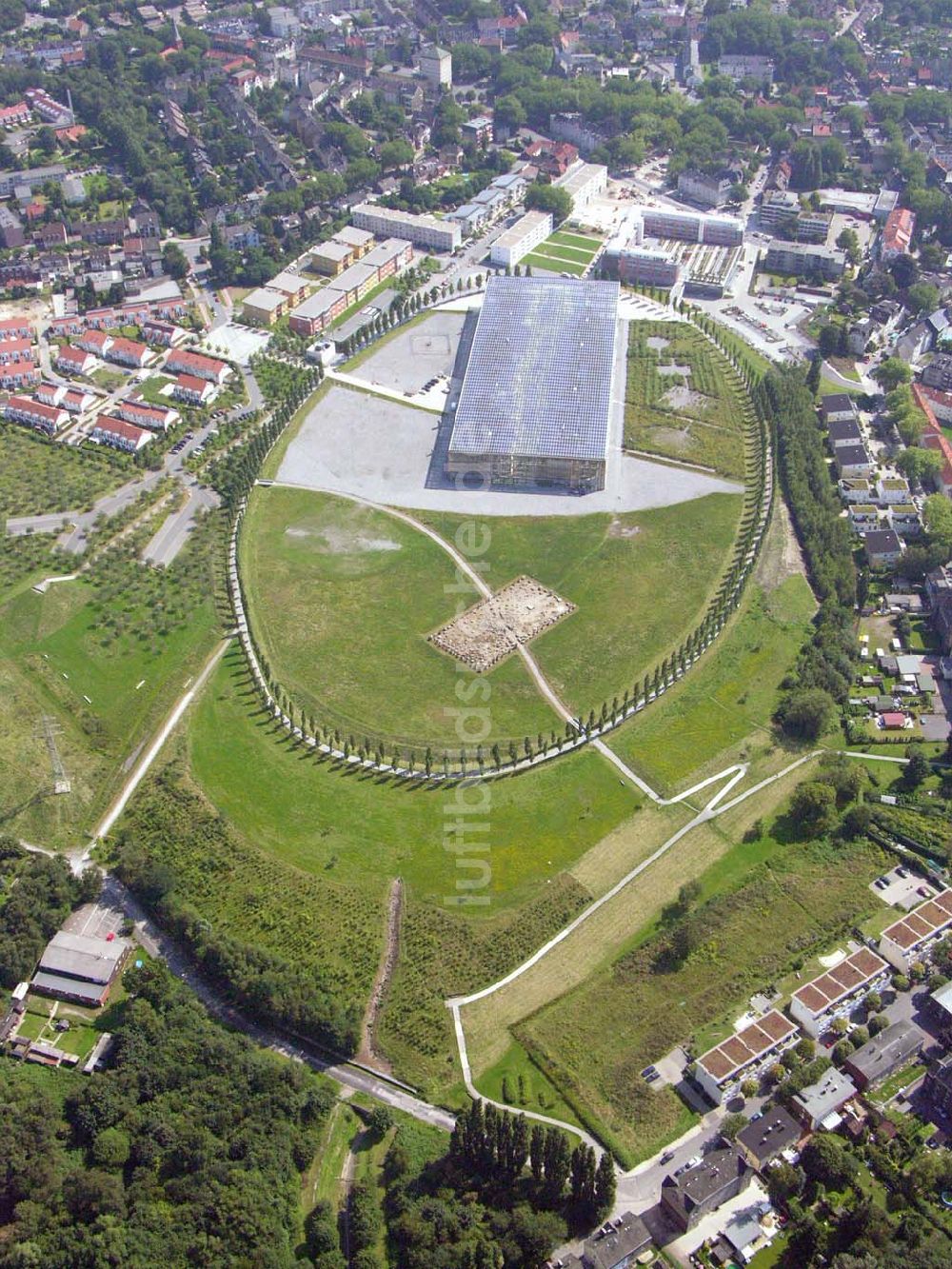 Luftaufnahme Herne - Blick auf das Solarkraftwerk Mont-Cenis in Herne-Sodingen