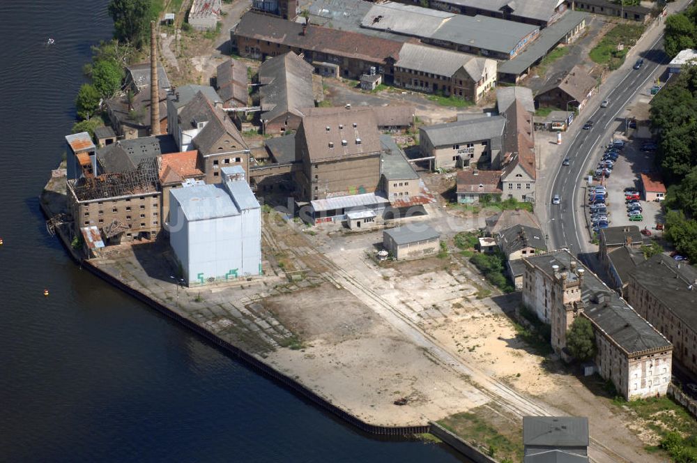 Luftaufnahme Potsdam - Blick auf die Speicherstadt an der Havel in Potsdam