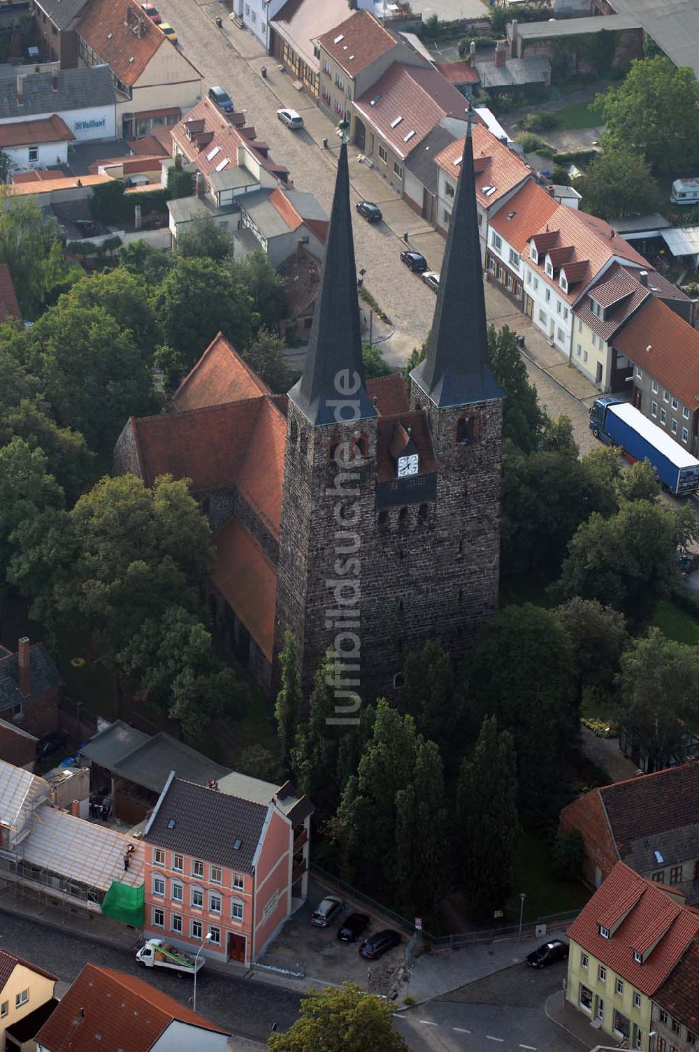 Luftbild Burg - Blick auf die St