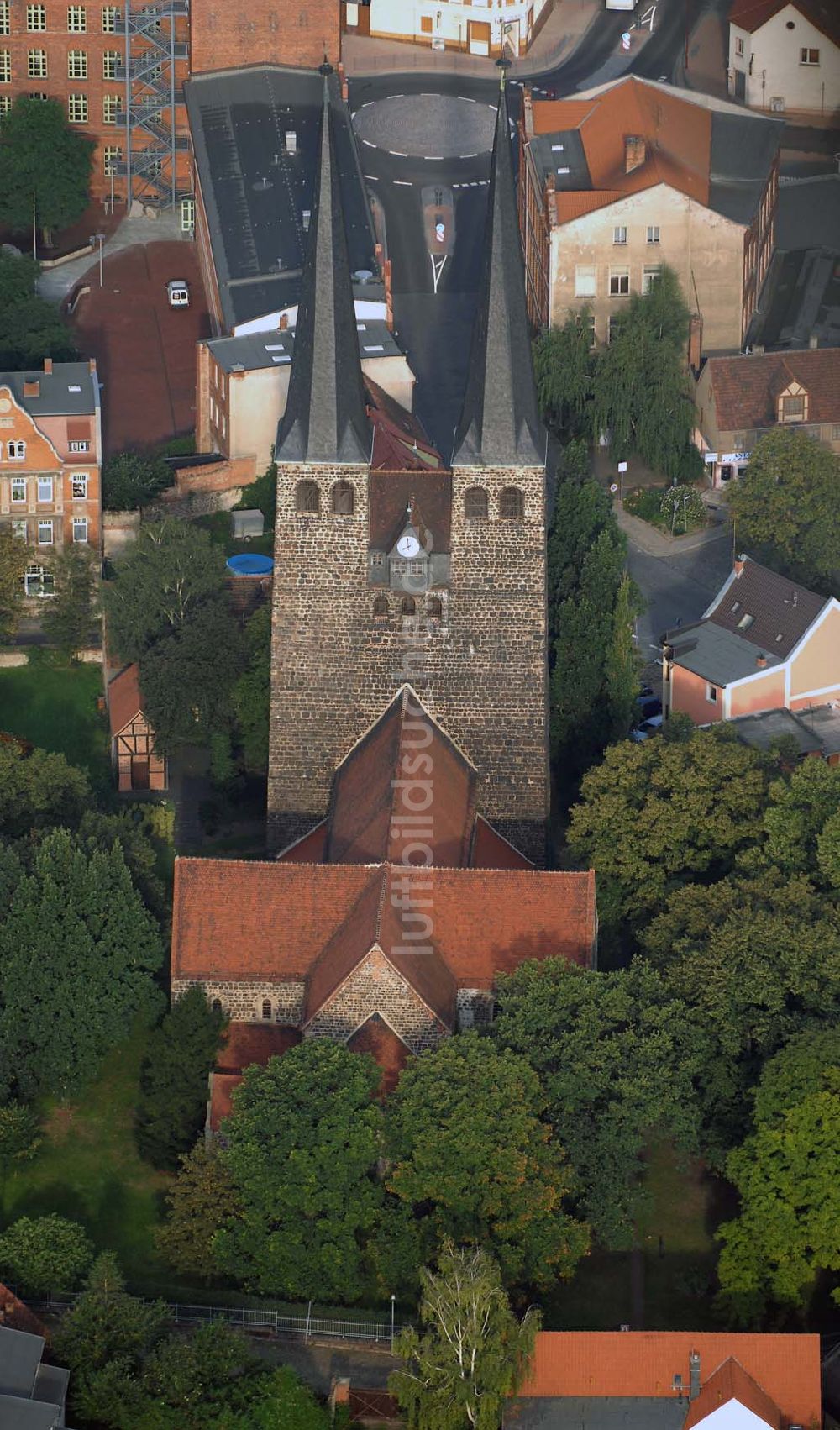 Luftaufnahme Burg - Blick auf die St