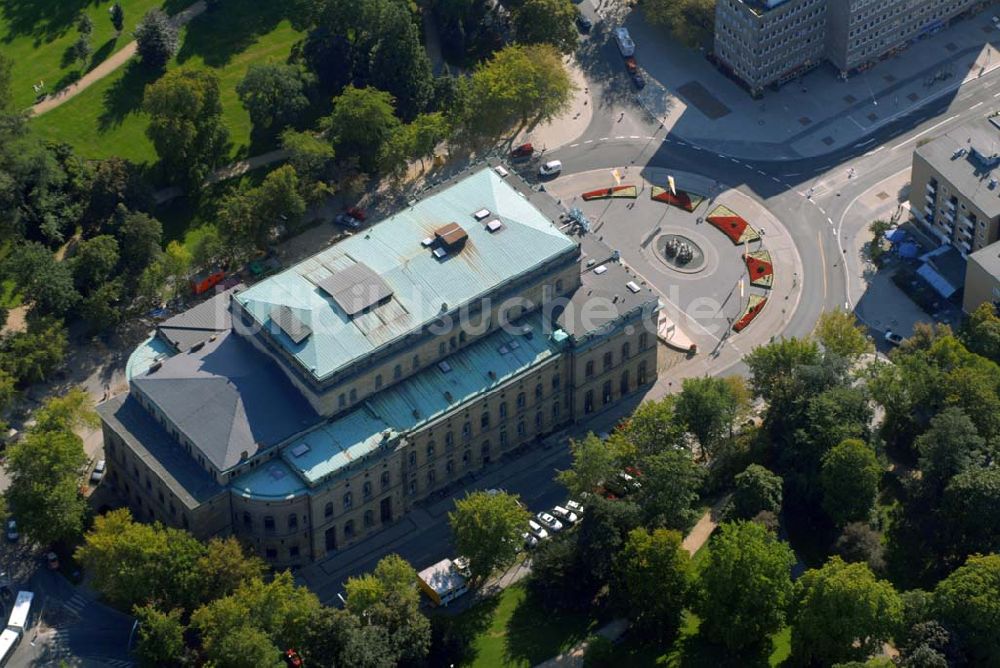 Luftaufnahme Braunschweig - Blick auf das Staatstheater in Braunschweig