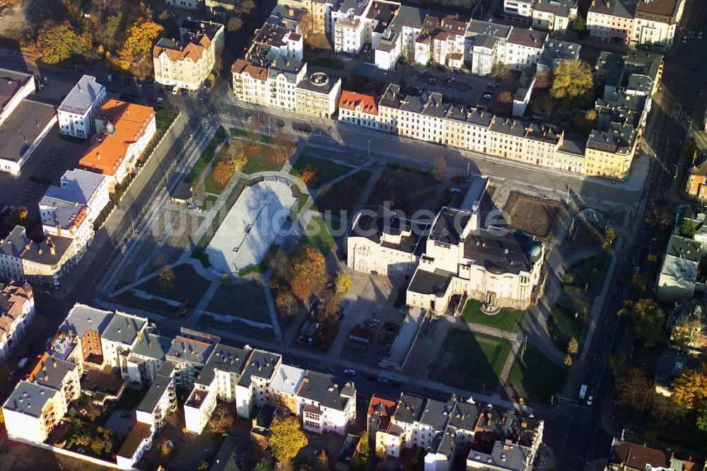 Cottbus von oben - Blick auf das Staatstheater in Cottbus