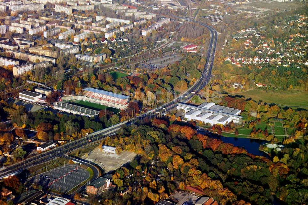 Luftbild Cottbus / Brandenburg - Blick auf das Stadion der Freundschaft in Cottbus