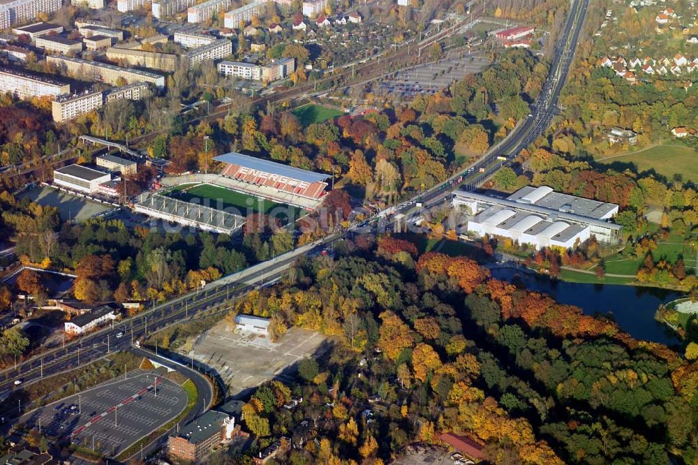 Luftaufnahme Cottbus / Brandenburg - Blick auf das Stadion der Freundschaft in Cottbus