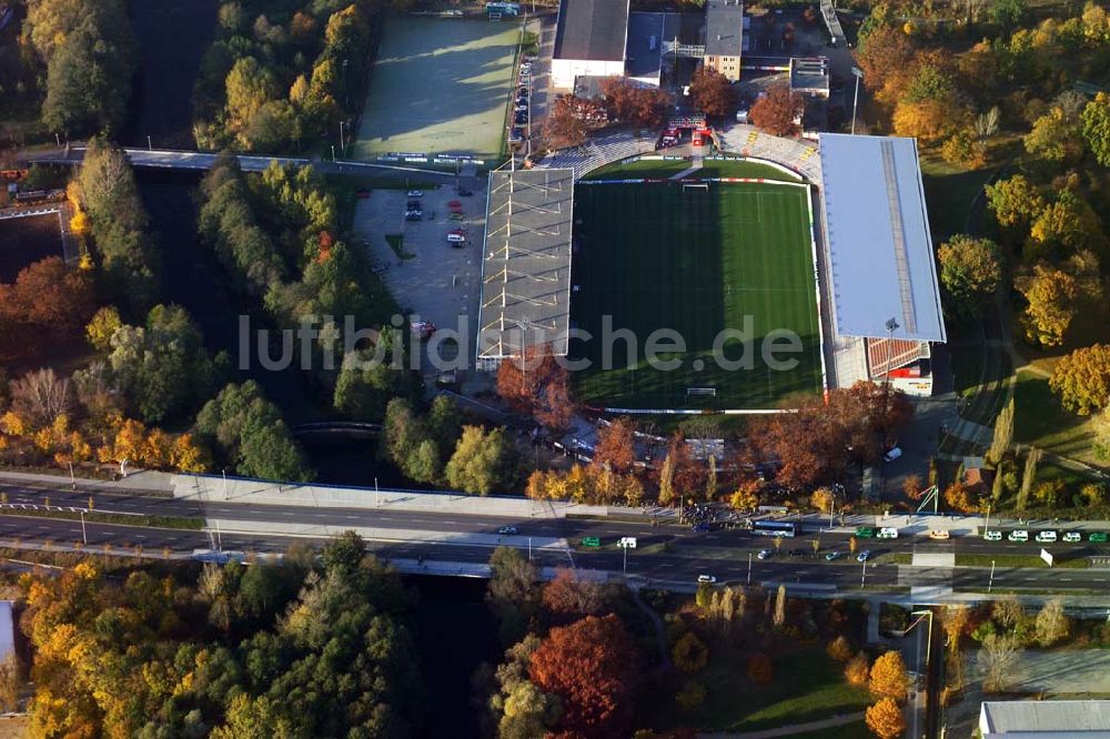 Luftbild Cottbus / Brandenburg - Blick auf das Stadion der Freundschaft in Cottbus