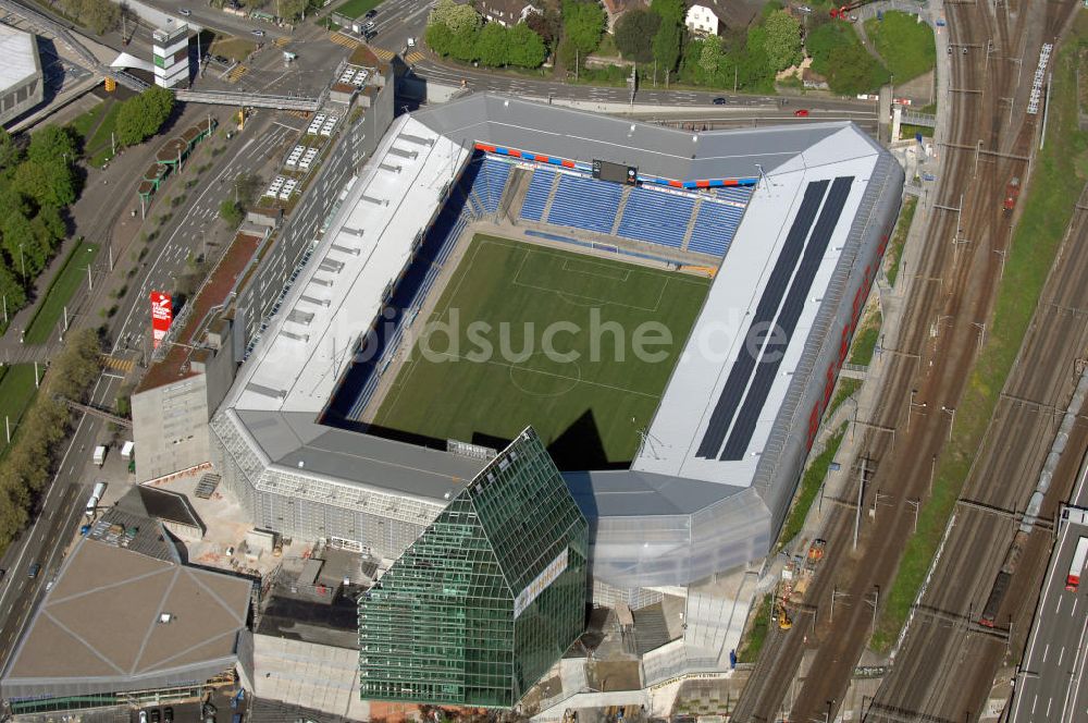 Basel von oben - Blick auf das Stadion St. Jakob-Park in Basel