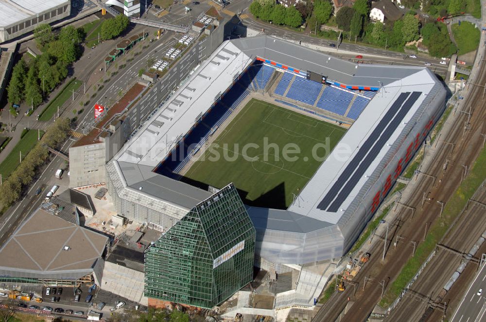 Basel aus der Vogelperspektive: Blick auf das Stadion St. Jakob-Park in Basel