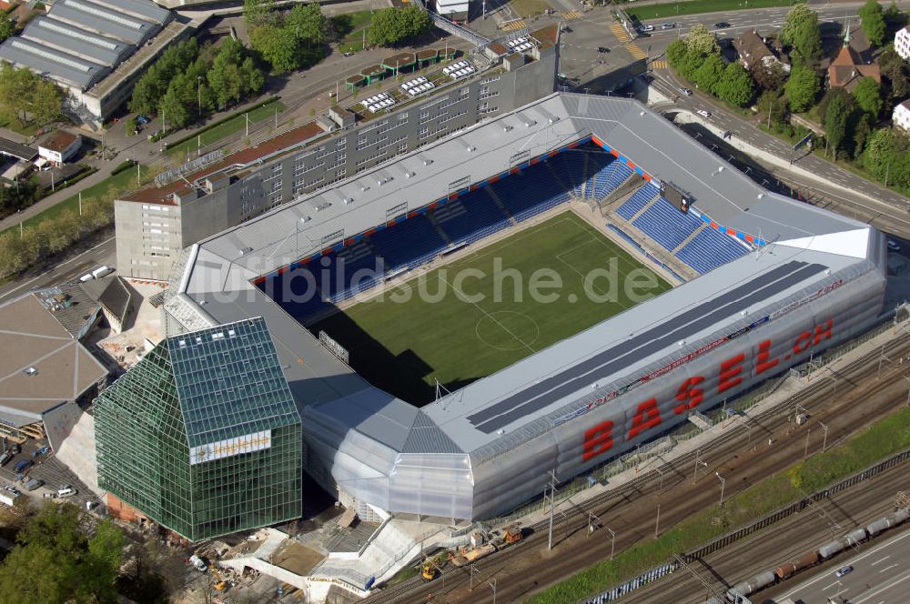 Luftbild Basel - Blick auf das Stadion St. Jakob-Park in Basel