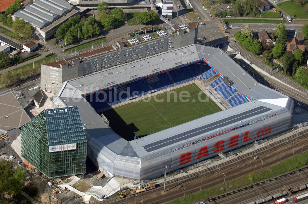 Luftaufnahme Basel - Blick auf das Stadion St. Jakob-Park in Basel