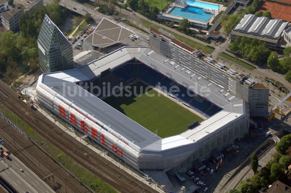 Basel von oben - Blick auf das Stadion St. Jakob-Park in Basel