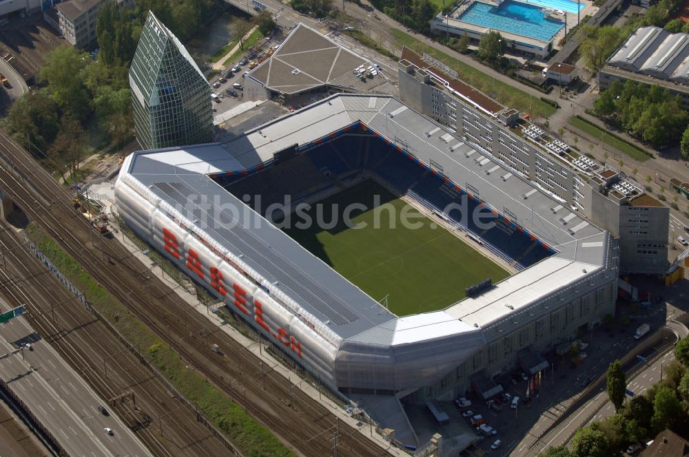 Basel aus der Vogelperspektive: Blick auf das Stadion St. Jakob-Park in Basel