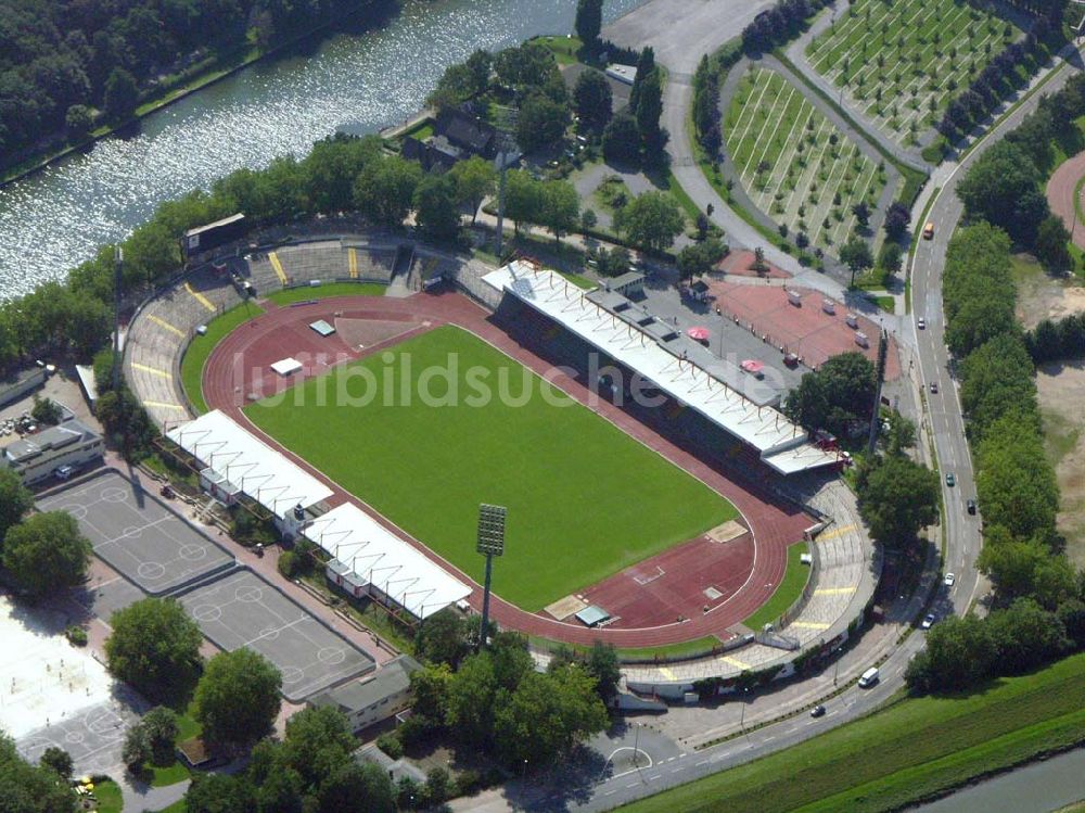 Oberhausen (Nordrhein-Westfalen) von oben - Blick auf das Stadion Niederrhein Oberhausen