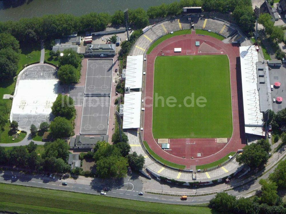 Oberhausen (Nordrhein-Westfalen) aus der Vogelperspektive: Blick auf das Stadion Niederrhein Oberhausen