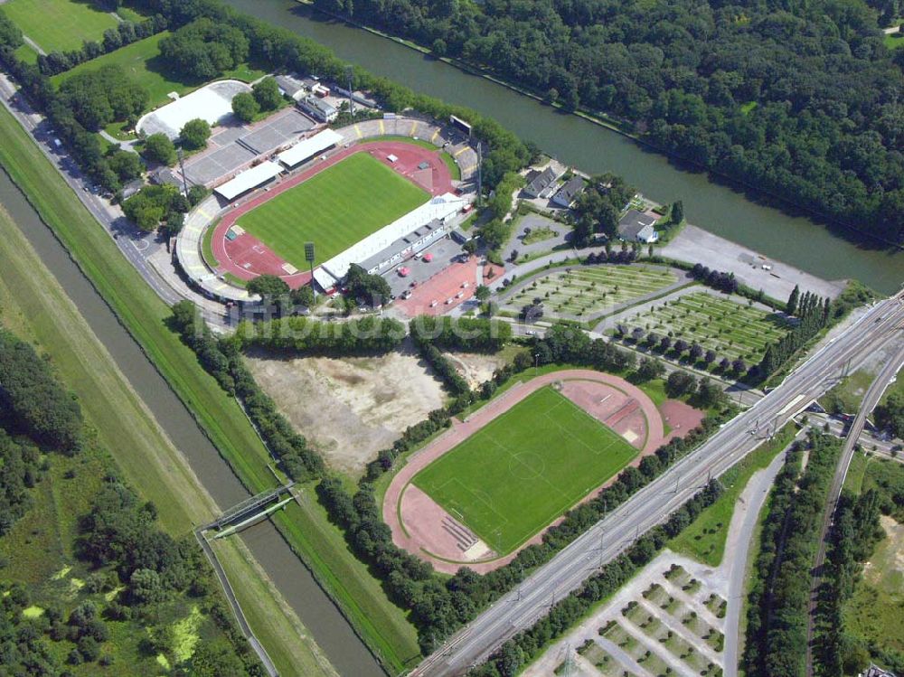 Luftaufnahme Oberhausen (Nordrhein-Westfalen) - Blick auf das Stadion Niederrhein Oberhausen