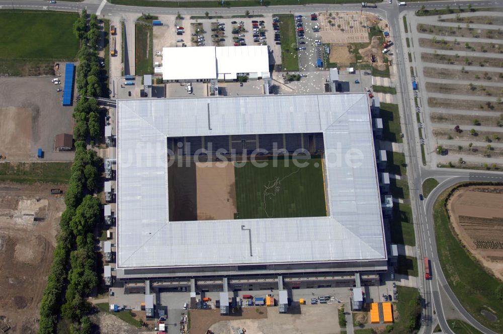 Luftaufnahme Salzburg - Blick auf das EM Stadion Wals-Siezenheim bei Salzburg