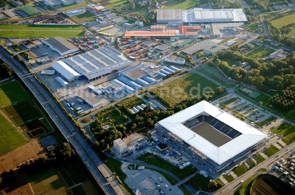 Luftbild Salzburg - Blick auf das EM Stadion Wals-Siezenheim (Red Bull Arena) in Salzburg