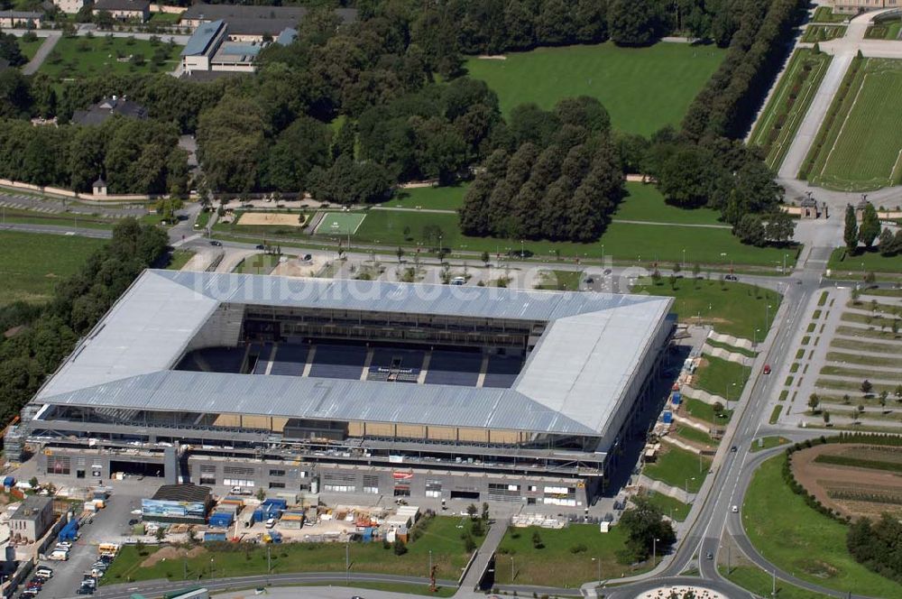 Salzburg aus der Vogelperspektive: Blick auf das EM Stadion Wals-Siezenheim (Red Bull Arena) in Salzburg