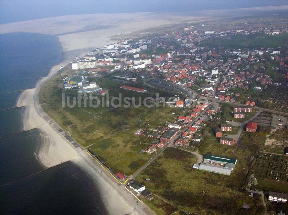 Luftaufnahme Borkum - Blick auf die Stadt Borkum