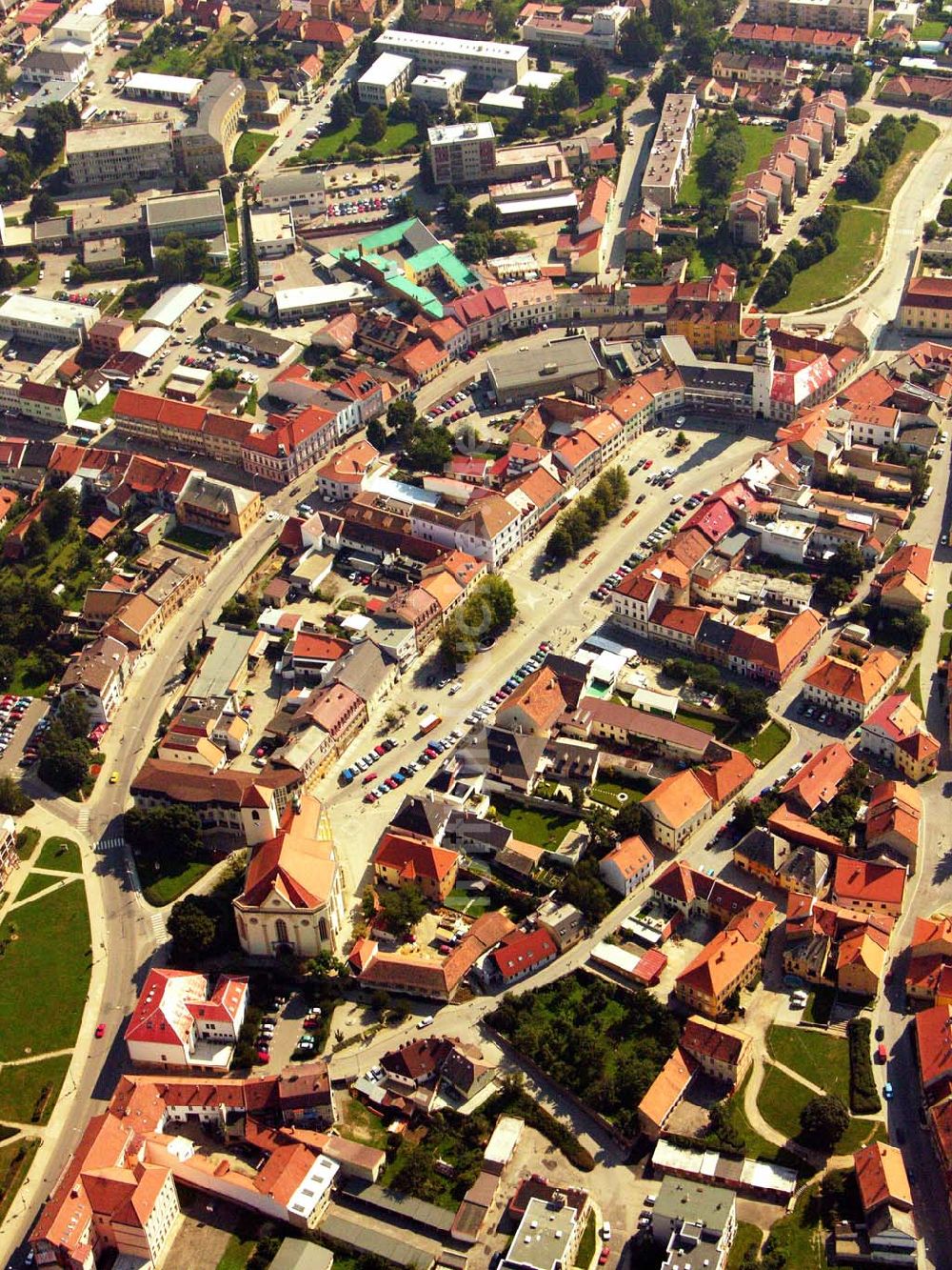 Luftbild Boscovice - Blick auf die Stadt Boscovice in Tschechien