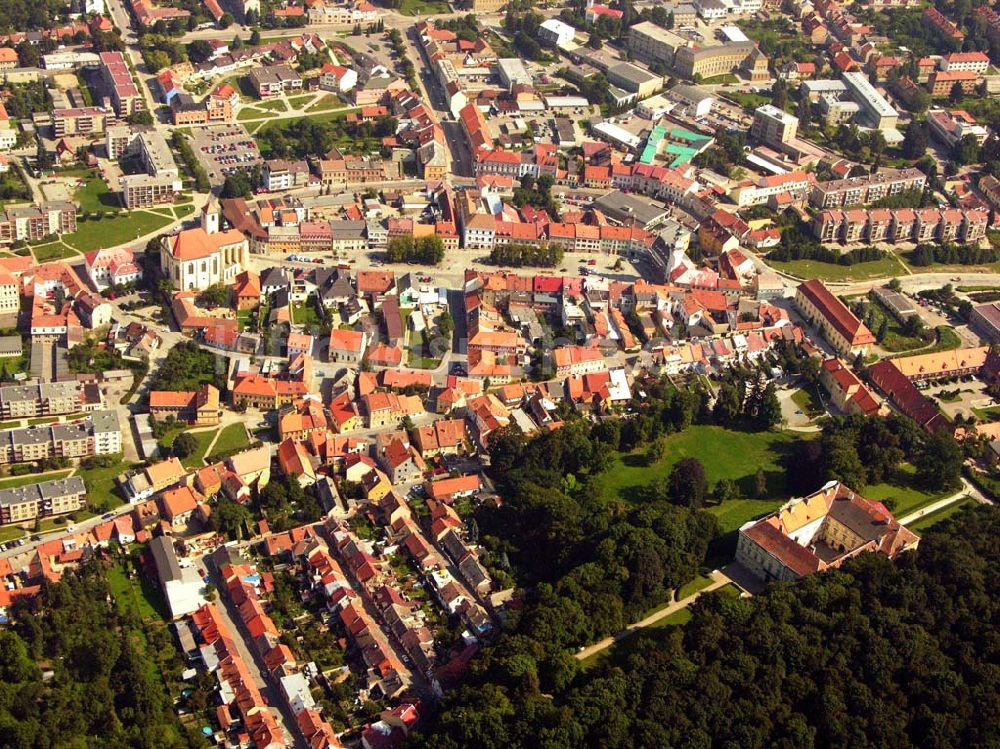 Luftaufnahme Boscovice - Blick auf die Stadt Boscovice in Tschechien