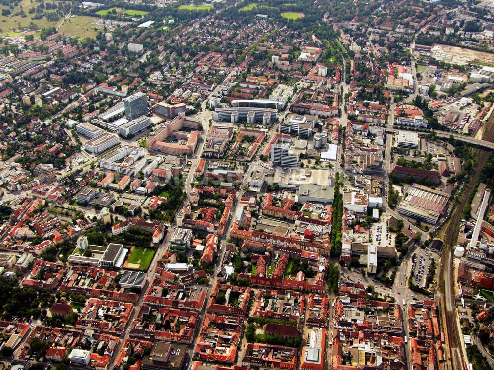 Luftbild Erlangen - Blick auf die Stadt Erlangen in Bayern