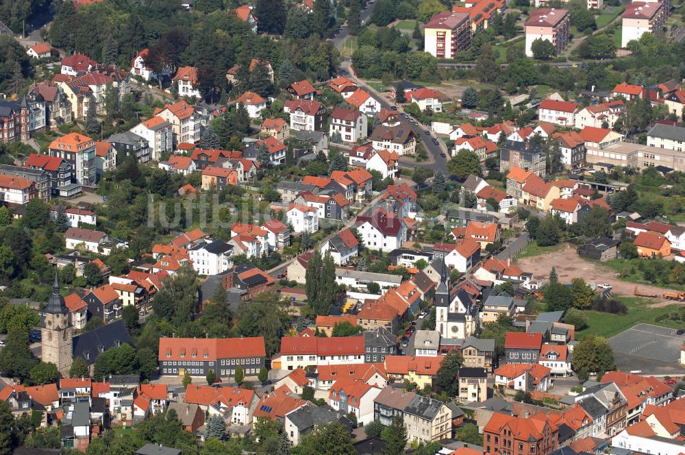 Luftbild Friedrichroda - Blick auf die Stadt Friedirchroda im Landkreis Gotha in Thüringen