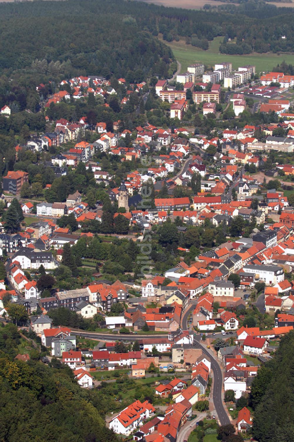 Friedrichroda von oben - Blick auf die Stadt Friedirchroda im Landkreis Gotha in Thüringen