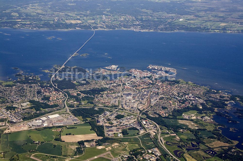 Kalmar aus der Vogelperspektive: Blick auf die Stadt Kalmar